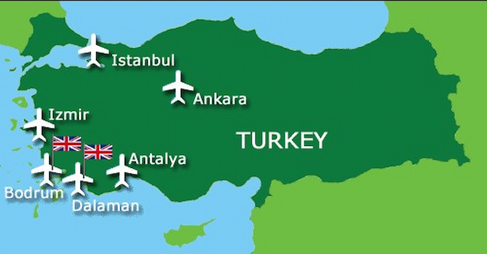 Buying SIM Card at Turkey Airports - Airports map