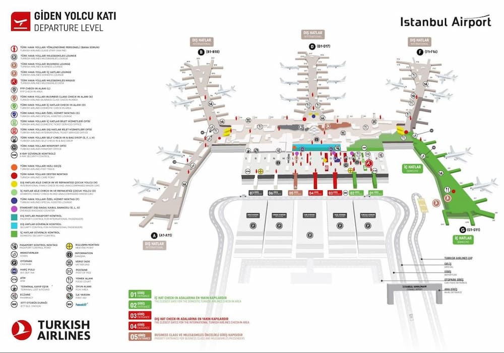 Where to buy SIM Card at Istanbul Airport - Airport map