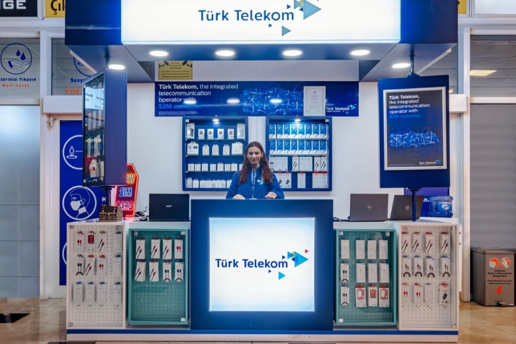 Turk Telekom in International Terminal at Antalya Aiport