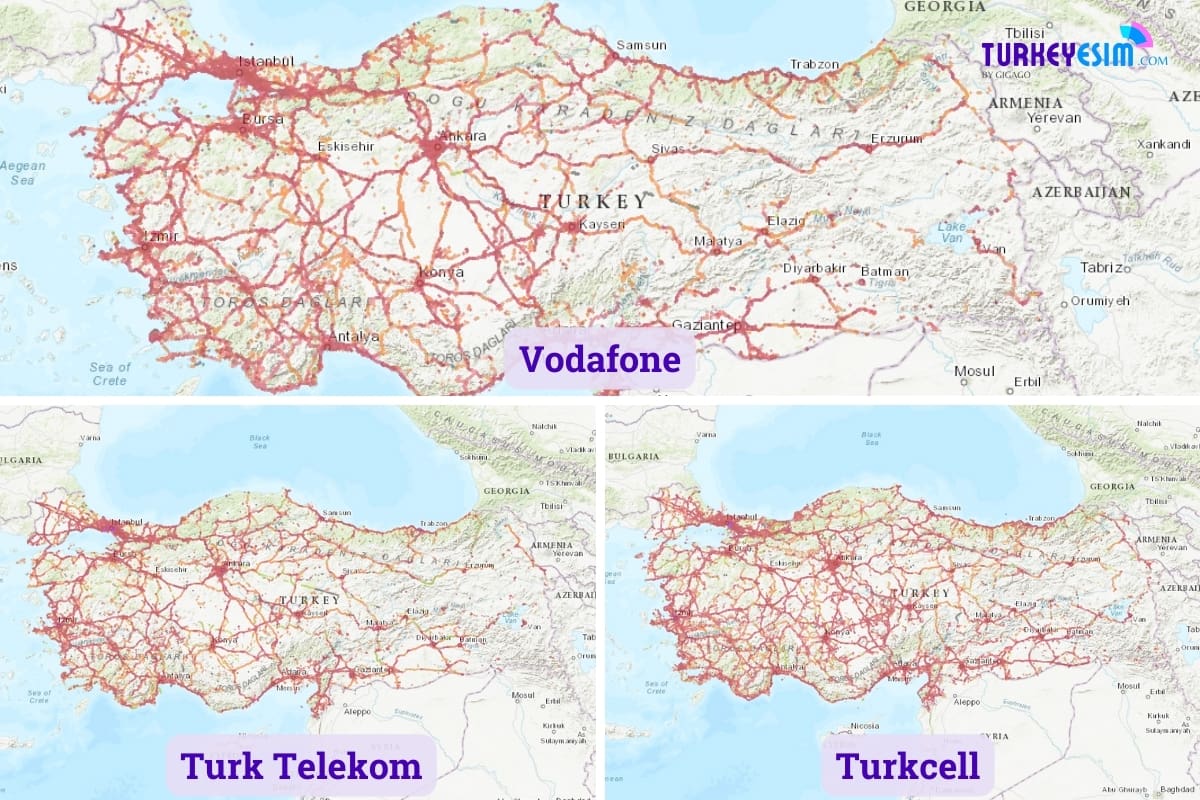 Turkey Mobile Operators Coverage