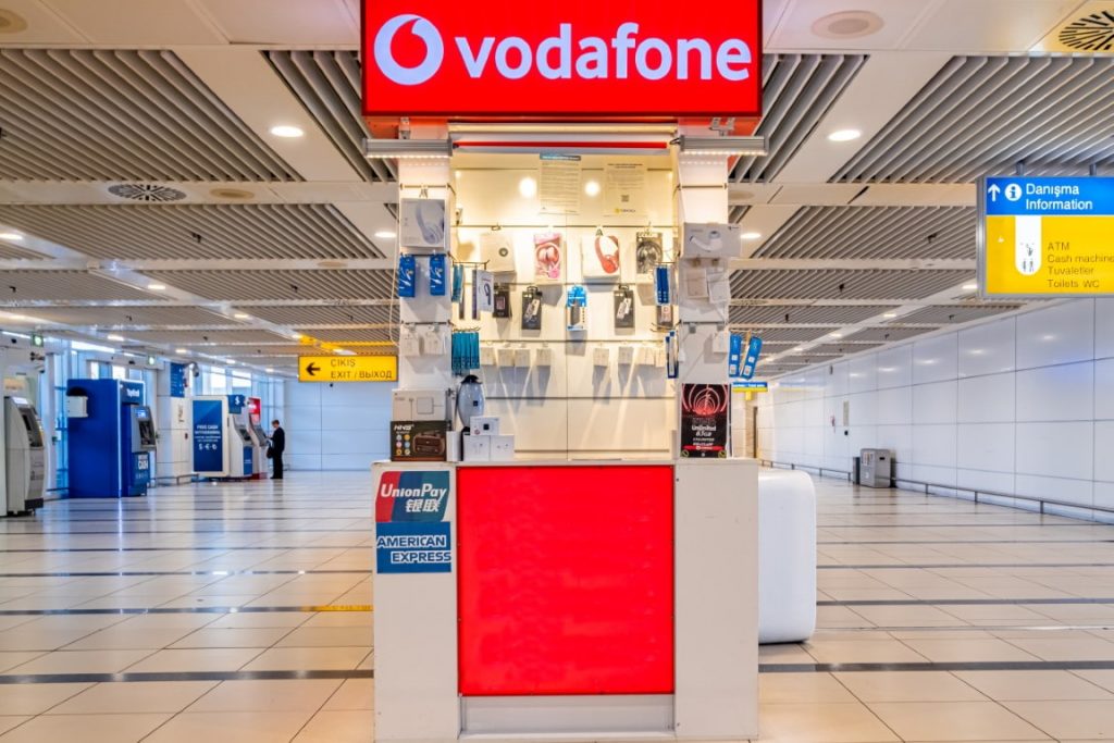 Vodafone in International Terminal Welcome Hall Antalya Airport